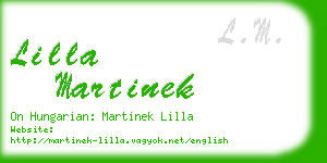 lilla martinek business card